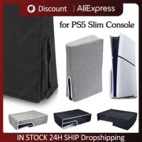 Vertical/Horizontal Dust Cover for PS5 Slim Disc Edition Console Anti-Scratch Protector Cover Sleeve for Playstation 5 Slim
