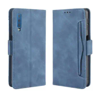 For Samsung Galaxy A7 2018 Case Premium Leather Wallet Leather Flip Multi-card slot Cover For Samsung A 7 2018 A750F A750 Case