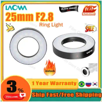 LED Macro Ring Light for laowa LAOWA 25mm F2.8 F/2.8 2.5-5.0X macro lense work with Power Bank Macro Photography Tools
