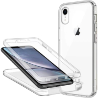 360 Full Body Case For iPhone XR X XS Max SE 2022 2020 2016 Double Side Silicone TPU Transparent Cover iPhone 8 Plus 7 Plus 6s 5