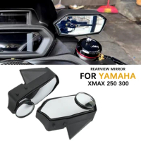For Yamaha XMAX300 XMAX 300 Move Motorcycle Forward Mirror Rearview Mirror Kit Convex Angle Adjustable White Side Mirrors 2023