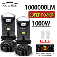 WUWEIZE Y6D H4 LED Projector Headlight Lighthouse Lamp Mini H4 LED Lenses Super Strong Plug&amp;Play 12v 24v LHD Headlight Bulb