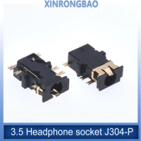 10 pcs 3.5mm headphone sockets PJ-342C-W sinking plate 1.0 flat mouth 6-pin PJ-304-P tablet phone audio socket female socket