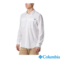 Columbia 哥倫比亞 男款- UPF40快排長袖襯衫-白色 UAE15680WT / S22