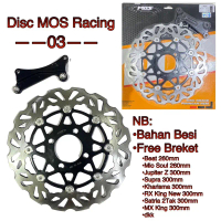 Piringan cakram MOS KOU Racing PSM 260MM Kembang Floting besi black