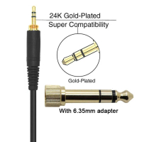 Cáp tai nghe Spring cho AKG K240, K702, Q701, K271, K267, K712 – cáp âm thanh thay thế, đầu đực 6.35