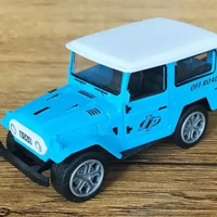 diecast miniatur mobil model jeep toyota fj40 land cruiser hardtop Biru