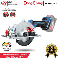 DONGCHENG - DCMY125 Z Cordless Brushless Circular Saw 125 mm, 20 V Mesin Sirkel Kayu Gergaji Kayu 5 