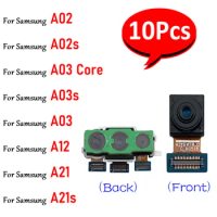 10Pcs，NEW For Samsung A12 A02 A02S A03 Core A03S A21 A21S Front Small Facing Camera + Rear Big Main Camera Module Flex Cables