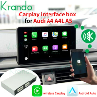 Krando Adapter Android Auto Add-on Interface Box For Audi A4 A4L A5 S4 B8 B9 2009 - 2020 Module With Wireless Carplay MirrorLink