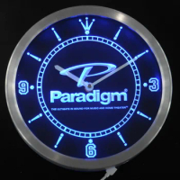 nc0432 Paradigm Speakers Home Theater Neon Light Signs LED Wall Clock