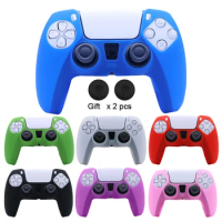 Soft Silicone Case For Playstation 5 Controller Skin Protection Cover For PS5 Gamepad Controle Controller Cases with Grip Caps