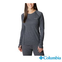 【Columbia 哥倫比亞 官方旗艦】女款-Tunnel Springs™快排長袖羊毛內著上衣(UAK08800BK/HF)