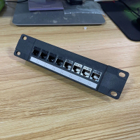 8-Port CAT5e Shielded Patch Panel RJ45 10G Ready Plastic Housing Color-Coded Labeling for T568A and 