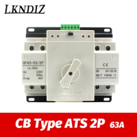 ATS 2P 63A Dual Power Automatic Transfer Switch 2P Circuit Breaker MCB AC 230V