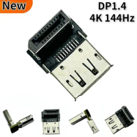 Displayport 1.4 Adapter 4K DP Extension Adapter 4K/144Hz 270 Degree Right Angle Display Port Connectors Male to Female Converter