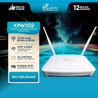 HSAirPo XPW302 Xpon Onu Gpon Epon Router Wireless Fiber Optik 300Mbps WiFi Gigabit 2 Antena