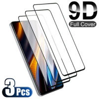 3Pcs 9D Full Tempered Glass For Xiaomi Poco X5 X4 X3 NFC F3 F4 GT F5 Screen Protector M3 M4 M5 Pro C3 C40 C50 C51 C55 Glass Film