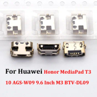 10PCS Micro USB Charging Port Dock Socket Plug For Huawei Honor MediaPad T3 10 AGS-W09 9.6 Inch M3 BTV-DL09 Charger Connector
