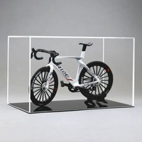 全城熱賣 - 公路騎行自行車合金模型單車車模收藏擺件創意手辦送朋友騎友禮物白色-1:8公路自行車+透明展示盒