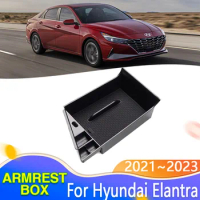 1X Car Central Armrest Box for Hyundai Elantra Avante i30 Sedan CN7 2021 2022 2023 Storage Boxs Organizer Car Goods Accessories