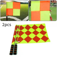 2×Deluxe Football Training Flags Referee Flags Set Football Rugby Hockey Training Referee Flags Waterproof Signal Flag