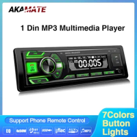 1Din MP3 Player Car Radio FM Radio Tuner Support Bluetooth AUX USB TF Card Multimedia Player Universal