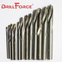 Drillforce 10PCS 3-20mm Tungsten Carbide Tip Drill Bit TCT Locksmith Drill Bits For Cast iron Aluminum Concrete (3/5/10/15/20mm)