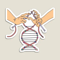 Knitting Together Life Dna Magnet Baby Decor Holder Cute for Fridge Organizer Magnetic Toy Refrigerator Stickers Home Funny