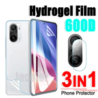 3IN1 Soft Hydrogel Film For Xiaomi Poco X3 NFC F3 GT F2 Pro Camera Glass Water Gel Screen Protector Xioami Pocco X F 3Pro 3 600D
