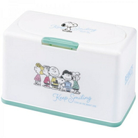 小禮堂 Snoopy 抗菌彈蓋口罩盒 Ag+ (白綠站立款)