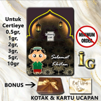 Cover Emas ANTAM Certieye SELAMAT KHITAN (TANPA EMASNYA) + Box Gratis Kartu Ucapan Custom