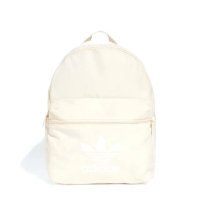 【adidas 愛迪達】ADICOLOR BACKPK 米白色 運動包 書包 旅行包 登山包 三葉草 後背包 IX7459