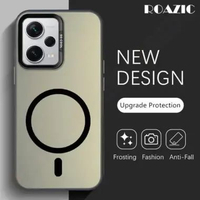 Case For Xiaomi Redmi Note 12 PRO 5G Magsafe Laser Matte Plate Aurora Magnetic Wireless Sarung Casin