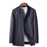 【巴黎精品】風衣外套短款夾克(薄款立領抗皺純色男外套2色p1ac29)