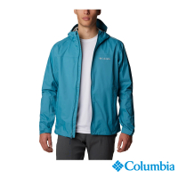 Columbia 哥倫比亞 官方旗艦 男款- Omni-Tech防水快排連帽外套-湖水藍(URM20230AQ/HF)