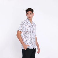 เสื้อเชิ้ตแขนสั้น ทรงปกติ รุ่น JH S2SSP078-RG - สีขาว