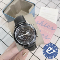帝安諾-實體店面 FOSSIL 美國 正品代購 簡約 時尚 手錶 腕錶 皮錶帶 三眼 三環 淺水圈 BQ2228 黑銀【APP下單享4%點數】