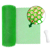 Plastic Chicken Wire Fence Mesh,Fencing Wire for Gardening, Poultry Fencing, Chicken Wire Frame for Floral Netting Green