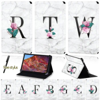 Universal Tablet Case for 8"/8.4"/10"/10.8" Huawei MediaPad M1/M2/M3/M5/M6 Anti-Dust Whitemarble Pattern Stand Folding Cover