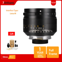 7 Artisans 50mm F1.1large Aperture Paraxial M-mount Lens For Leica Cameras M-m M240 M3 M5 M6 M7 M8 M9 M9p M10 Free Shipping