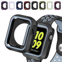 Bumper Protective Case for Apple Watch Cover Series 8 7 6 SE 5 4 38mm 42mm Silicone iwatch 45mm 41mm 40mm 44mm Smart Watch Case
