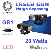 Lampu Tembak Vinyx GR1 Sorot LED Laser Gun D2 Grill Mobil Stang Motor Lasergun 20 Watt 2 Warna Putih