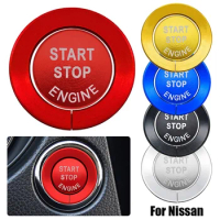 Car Engine Start Stop Button Cover Keyless Entry System Stickers For Nissan Qashqai J11 X-trail T32 Rogue Murano Teana Styling