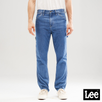 Lee 男款 涼感 工裝風高腰舒適直筒牛仔褲 淺藍洗水
