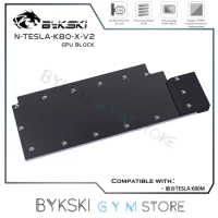 Bykski GPU Water Block For LeadTek NVIDIA Tesla K80M Graphic Card,Metal VGA Block,GPU Cooler 12V RGB/5V A-RGB N-TESLA-K80-X