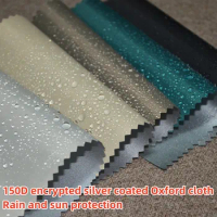 150D encrypted silver coated Oxford cloth camping tent fabric waterproof, sun proof, sun shading, car clothing, umbrella fabric