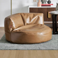 Home Furniture Living Room Lazy Single Sofa Balcony Small Apartment Leather Chairs Creative Tatami Bedroom Hotel Bean Bag Sofas