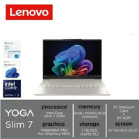 LENOVO Laptop Yoga Slim 7 14ILL10 Ultra 7 258V 32GB 1TB Windows11 M365 OH24 3Y 14" WUXGA [83JX00AVID