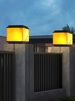 新款中式太陽能戶外防水柱燈別墅圍墻大門口門柱燈花園院子圍墻燈